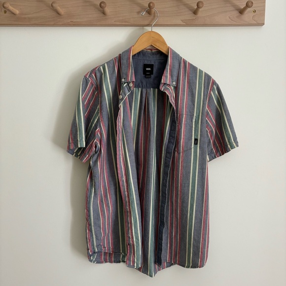✨FINAL SALE✨ Van’s Striped Buttondown Shirt, M - Picture 3 of 4